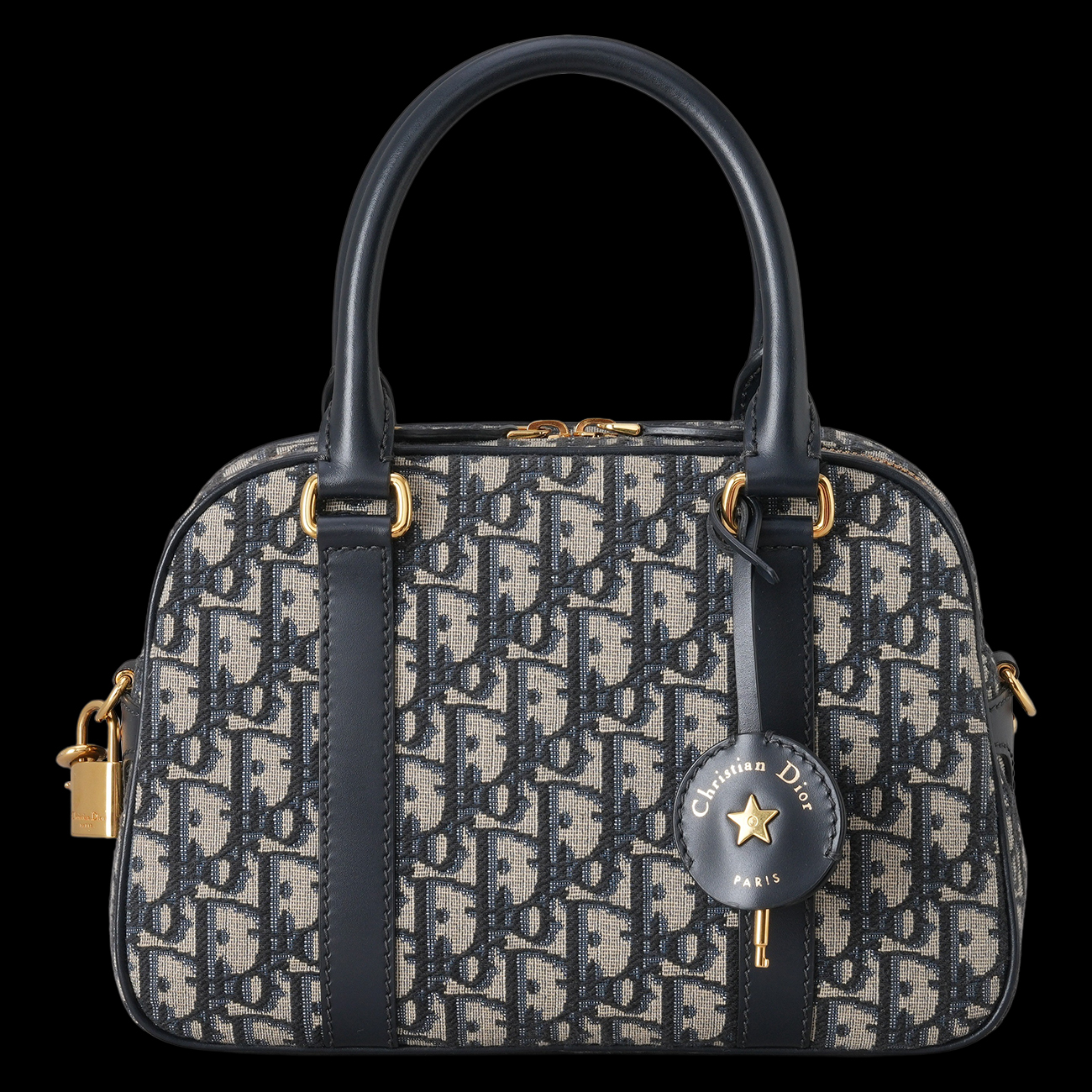 CHRISTIAN DIOR(USED)디올 오블리크 D VIBE 볼링 미디움 백